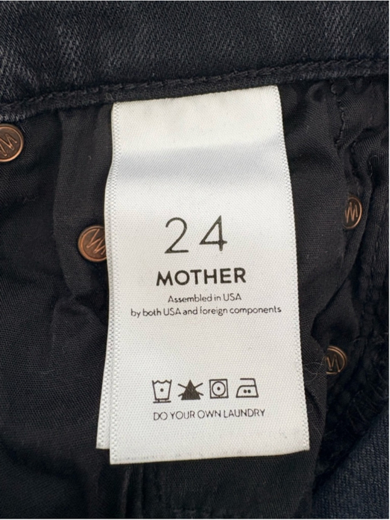 MOTHER The Weekender Flare Jeans Sz 24 Not Guilty Black EUC - Picture 6 of 14